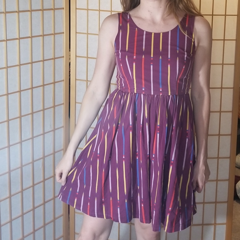 Modcloth Retro Purple pencils dress